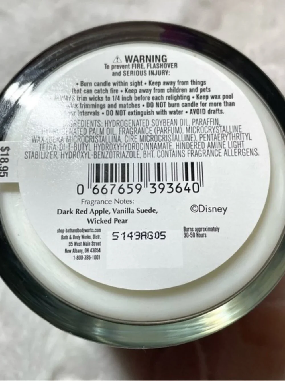 👑✨ NWT Disney Villains Evil Queen Candle – Bath & Body Works Exclusive 🍎🖤